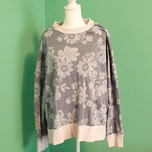 Sweat Shirt Style, Blue with Lighter Blue Flowers, Size XL, Extra Wide Band